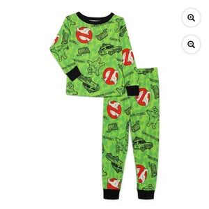 Ghostbusters Glow In The Dark Toddler Pajama 2 PC Set 5T BWT